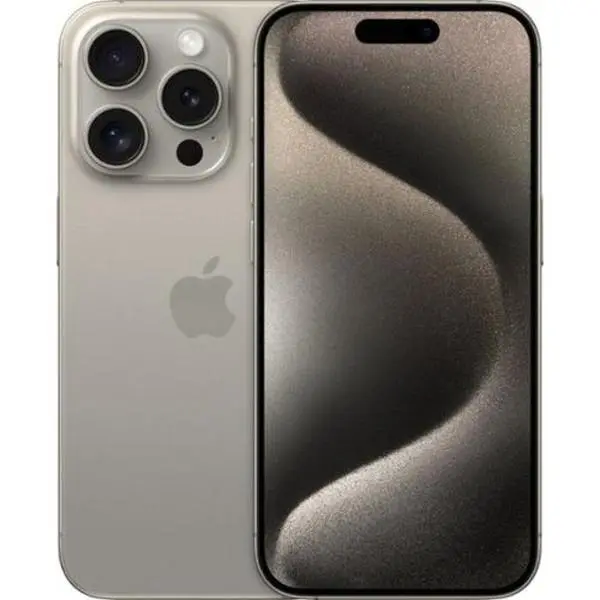 Refurbished iPhone 15 Pro Max (Unlocked) - Natural Titanium, 256GB - Excellent Condition with 1-Year Warranty by Plug - 355100