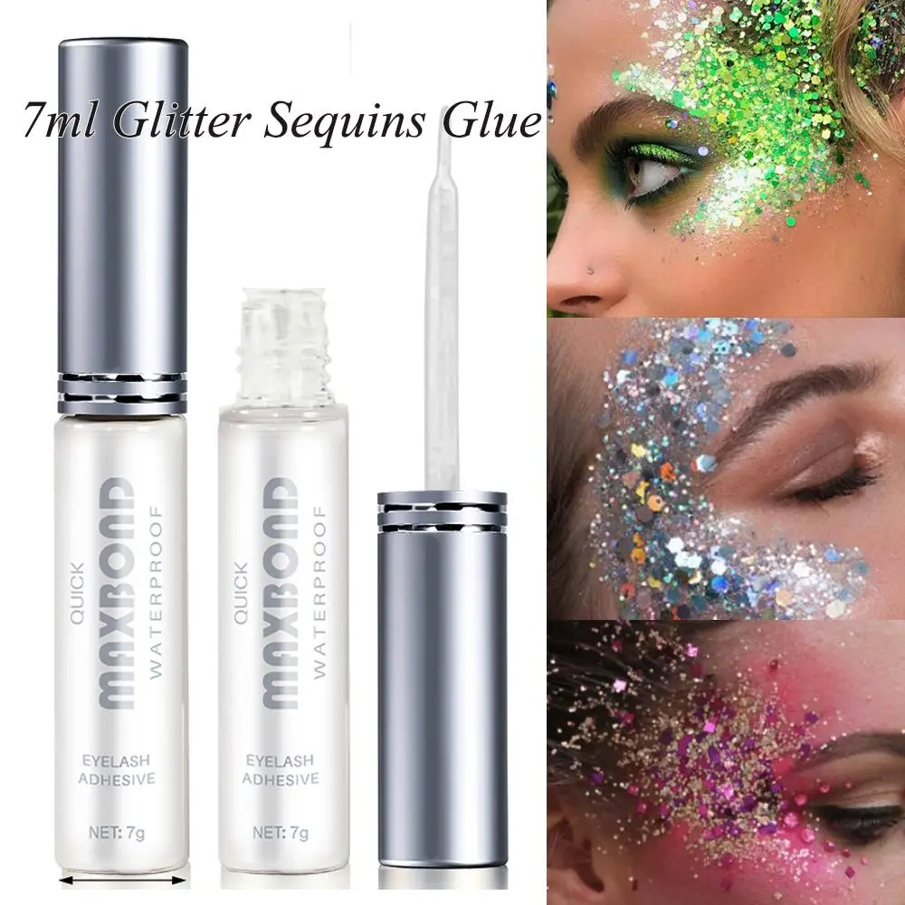 7g/Jar Professional Glitter Sequins Adhesive Glue Super-Strong Clear Eyelash/ShinyNail Flakes Glue DIY Face/Body Makeup Glue