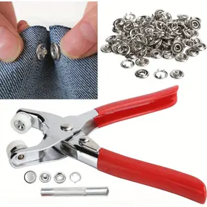 400PCS Snap Kit With Manual Presser Clamp For Sewing Snaps, Craft Clothing, Hats, Bags, Sewing Snaps And Sewing Supplies
