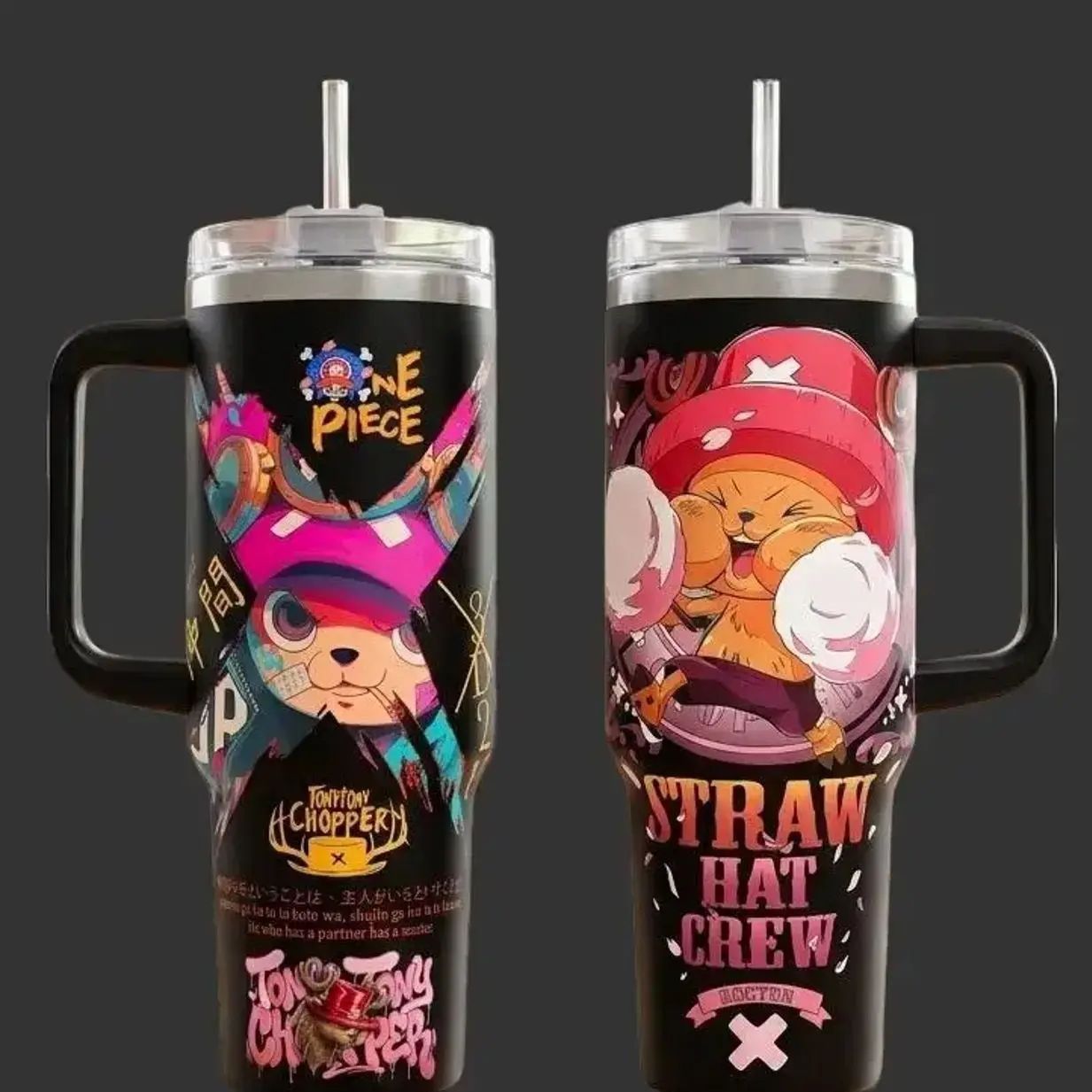 Limited Edition Tony Chopper Tumbler, Anime Straw Hat Crew Cup 40oz Tumbler With Handle, Gifts For Chopper Fans