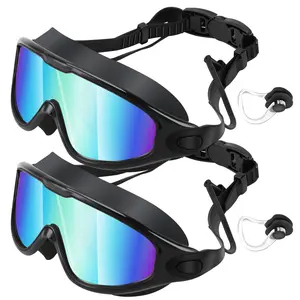 [Eastergift]]Swim Goggles 2 Pack, Wide View Anti Fog&UV Swimming Goggles for Audlt, No Leaking Swim Glasses
