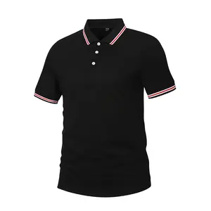 Men’s slim-fit short-sleeve polo shirt, classic pique polo with a pointed collar, breathable casual collared top for golf, business, and everyday wear