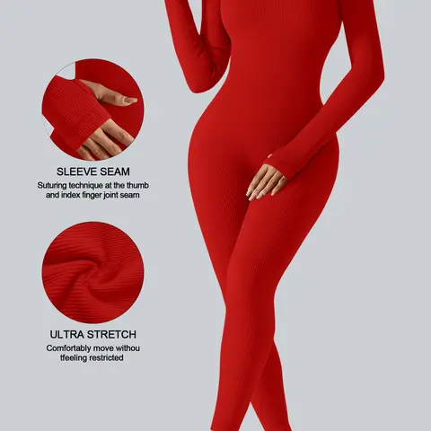 Women's High Elasticity Yoga Jumpsuit, Sleeveless Round Neck Long, Washable All-Season Fitness Athletic Jumpsuit, Durable Sporty Casual Wear, Stretchy Jumpsuit, Sports Jumpsuit, Workout Fitness Jumpsuit, Yoga Workout Jumpsuits