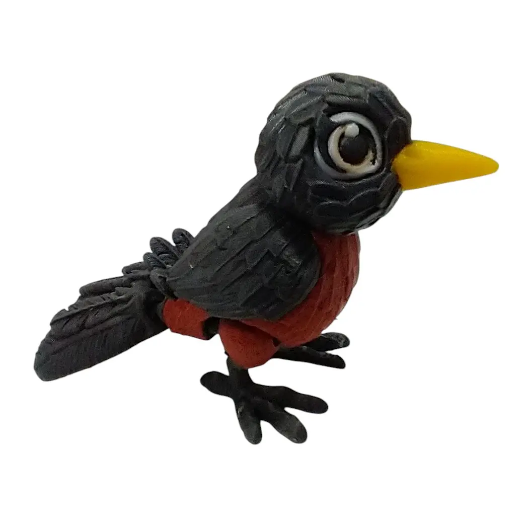 Robin Bird 3D Printed Articulating Figurine