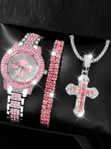3-piece Women's Watch Fashion Watch Women's Versatile High end Women's Watch Women's Watch Set