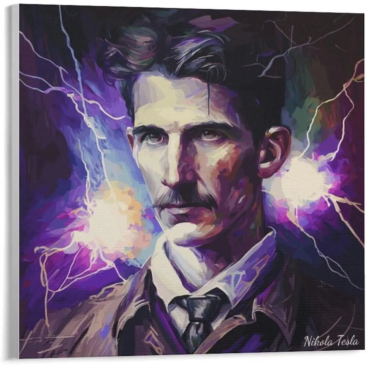 Nikola Tesla Art Poster Canvas Print Wall Art Decoration Living Room Office Bedroom Aesthetic