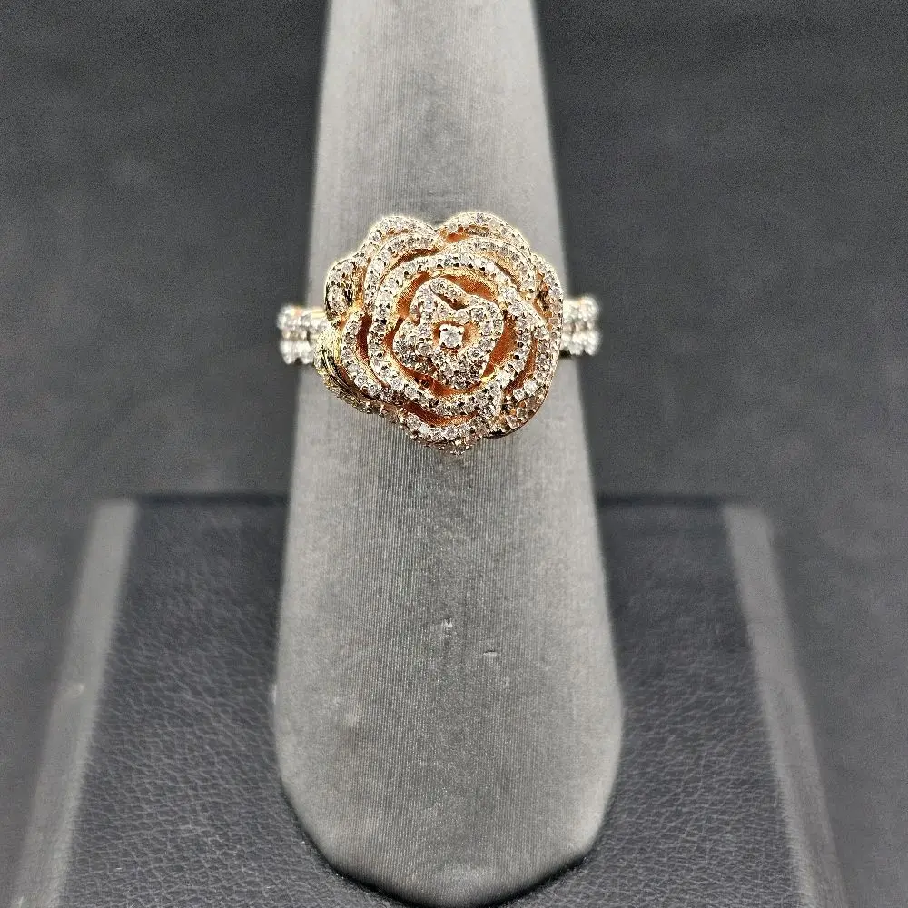 gold 14k ring size 7 rose design for everyday wear