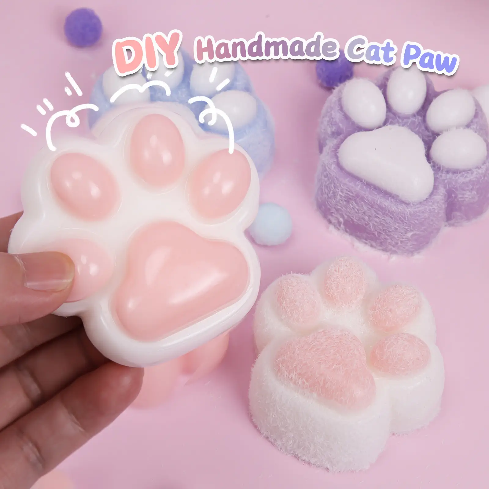 Angerbaby Cat Paw Squishy 2025 Exquisite Gifts for Girl Ultra Soft & Sticky Handmade Relief Toys Reliever Stress Relief Toys Cat Paws Squishy Hand Mad