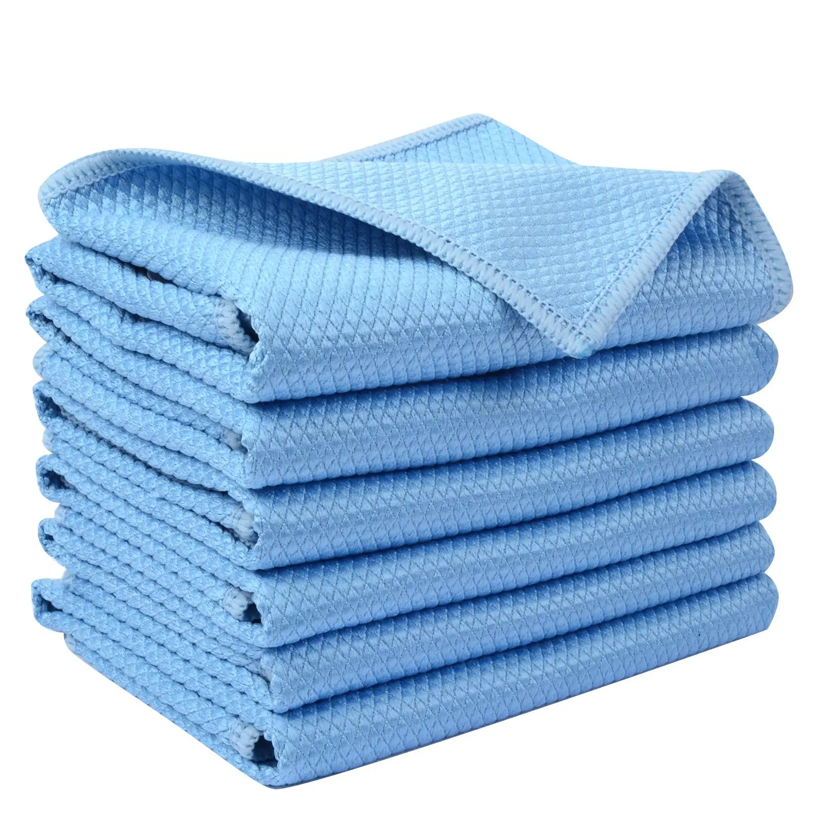 Lightweight Glass Cleaning Cloth (6 Counts/set), Portable Ultra Fine Fiber Glass Cleaning Cloth, Blue Soft Cleaning Towel, Microfiber Cleaning Towels,