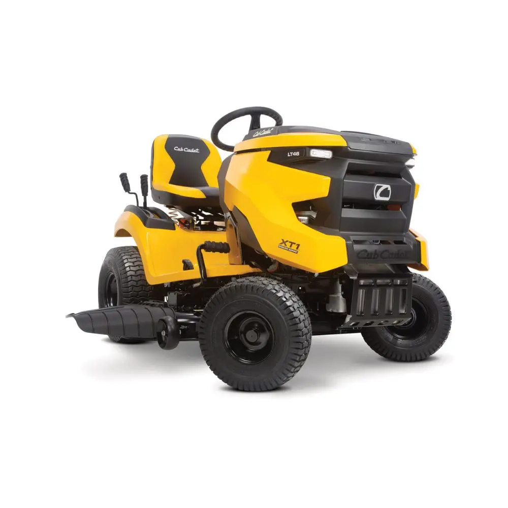 Cub Cadet XT1 LT46 Ride-On Lawn Mower - Hydrostatic Drive, Steel Mowing Deck, Ergonomically Designed Comfortable Seat, Lawn Tractor Accessories