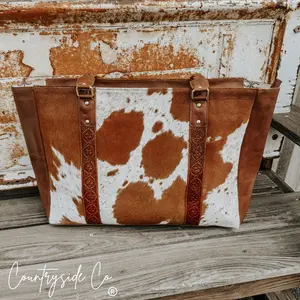 Dynasty  Cowhide Weekender TAN Tote Work Bag
