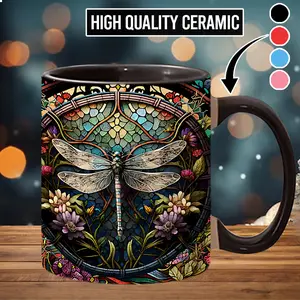 Dragonfly Coffee Mug Beautiful Dragonfly Printed Ceramic Mug Gift - gdn5570
