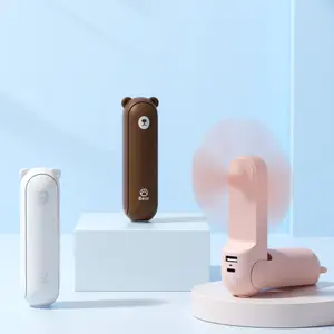 JISULIFE Portable Mini Fan, USB Rechargeable 4500mAh with Power Bank,Flashlight for Travel/Eyelash,Birthday Gifts for Women/Mom/Her/Girl portable mini