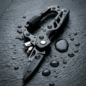 StoneRidge Tools 5-in-1 Tactical Carabiner Multitool - Folding Pocket Knife, Glass Breaker & Screwdriver | EDC Survival & Wilderness Gear