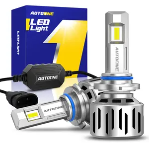 AUTOONE 9006 Light Bulb Conversion Kit Low Beam White Super Bright 6500K 900% Brighter 26000 Lumens HB4 Powersport Fog/Head Lamp, 6000K White, Quick Installation, Pack of 2