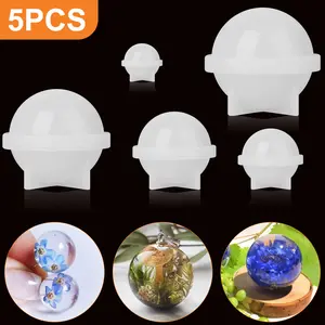 Silicone Resin Casting Mold Round Epoxy Mould DIY Craft Jewelly Making Tool Kit
