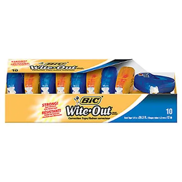 BIC EZ Correct Correction Tape, 10-Pack (BICWOTAP10) by BIC USA Inc.
