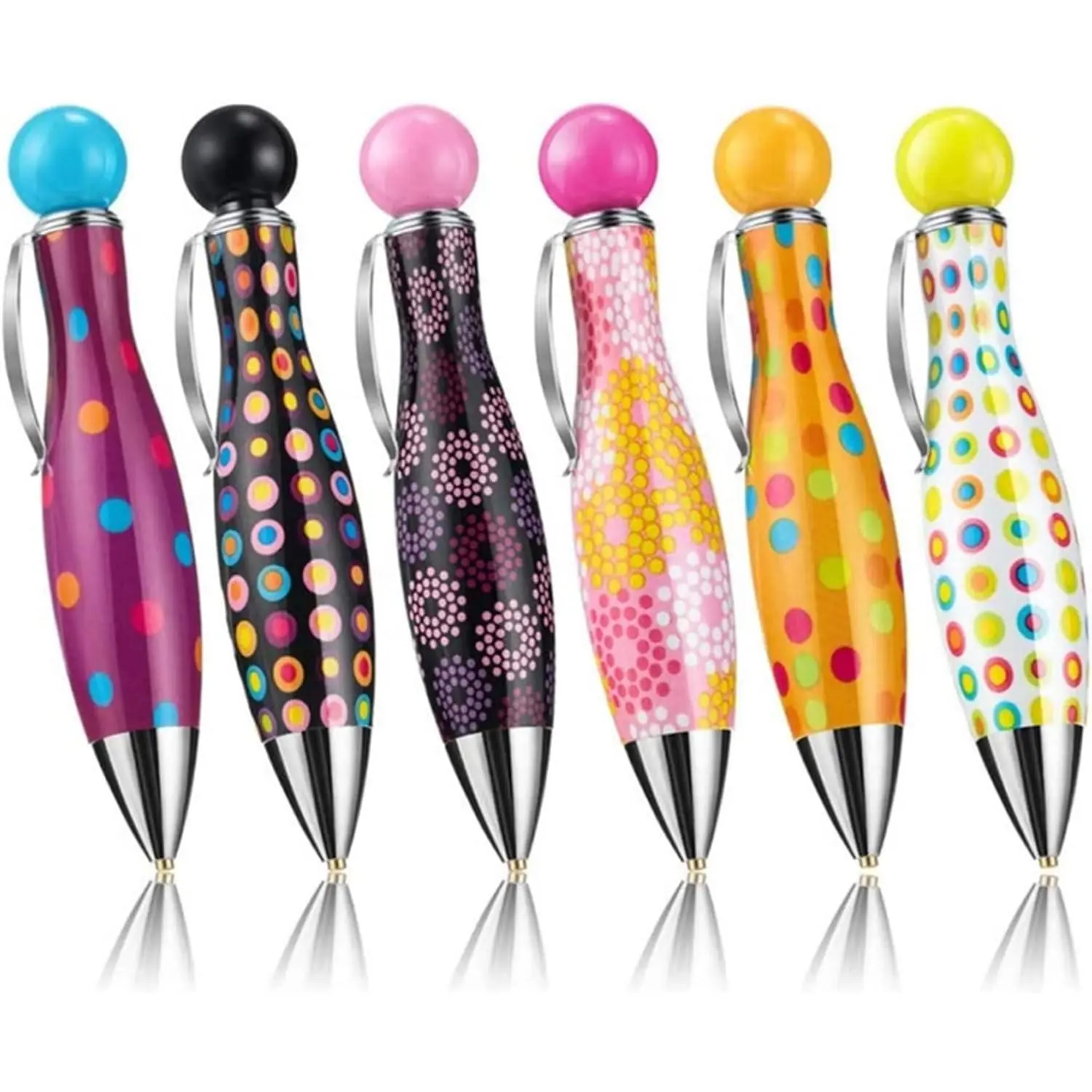 6 count  Painting Drill Pens 5D DIY  Art Pens Tools Sticky Pen Rhinestone Picker Quick Point Pen Cross Stitch Embroidery Accessories for  Art Decoration (Multicolour)
