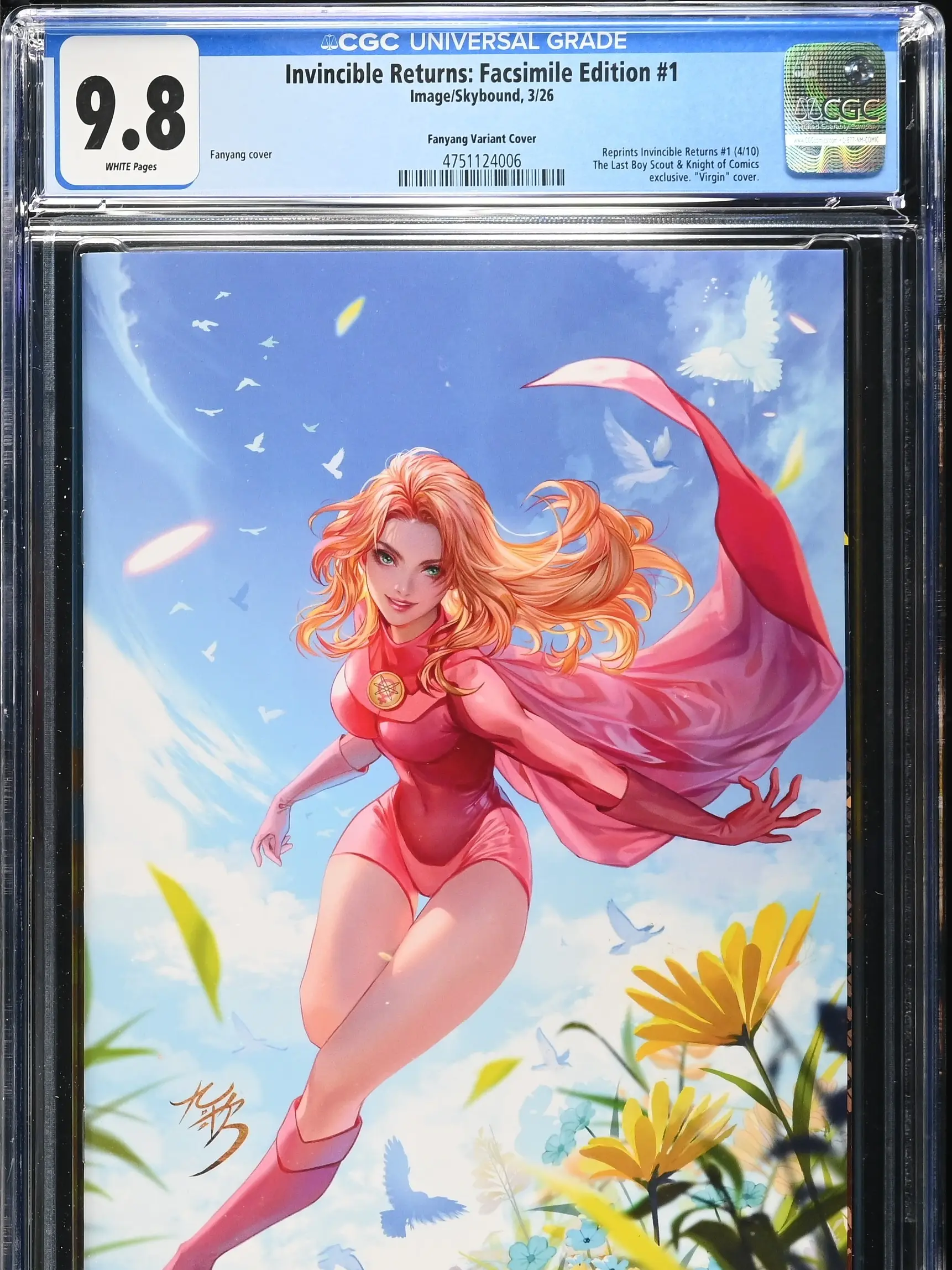Invncble Returns #1 CGC 9.8 Fanyang Variant Cover