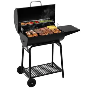Royal Gourmet CC1830 28 Inch Barrel Charcoal Grill with Warming Rack, Outdoor BBQ Grill with 626 Sq. In. Grilling Space for Backyard, Patio and Parties, Black