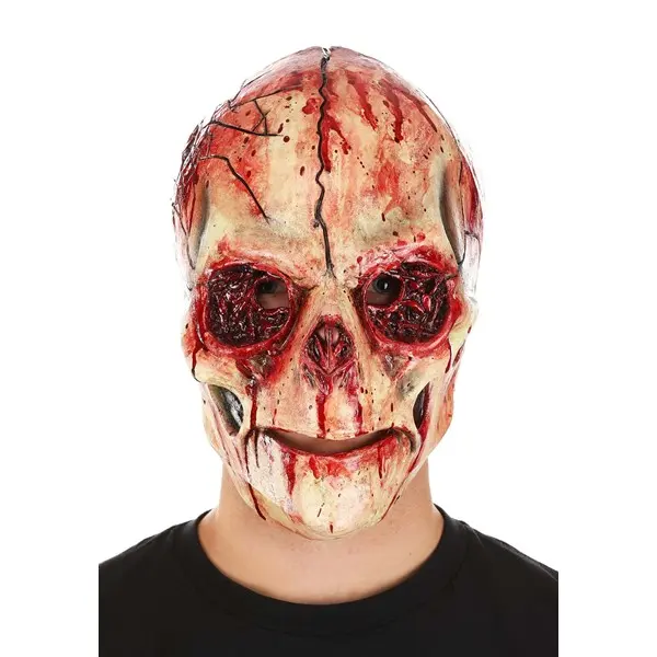 Adult Cracked Skull Latex Mask