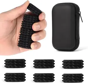 Silicone Magnetic Stress Balls, 6 Pack Pain Stim Fidget Toys Adults & Teens, Sensory Toys for Kids with Autism ADHD with Storage Box, Stress Relief & Focus Handheld Roller for Office Travel Classroom(black)