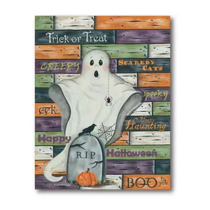 Courtside Market Trick-or-treat Haloween 16x20 Canvas Wall Art