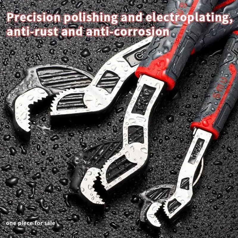 Heavy Duty Self-Locking Wrench (6-12 Inch) - Adjustable Quick-Release Pipe Wrench for Plumbing & Industrial Use, Men‘s Gift