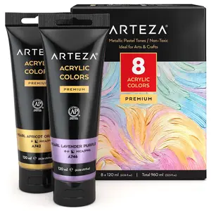 Arteza® Craft Metallic Acrylic Paint Set - Pastel Colors, 8 pc. - ARTZ-4225