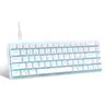 HXSJ Portable 60% Mechanical Backlit Keyboard, 1 Count Wired Gaming Keyboard with Luminous Backlight, Compact Design Keyboard for Gaming, Perfect Gift, Lighted Mechanical Keyboard, Light Up Keyboard, PC Gaming Accessory