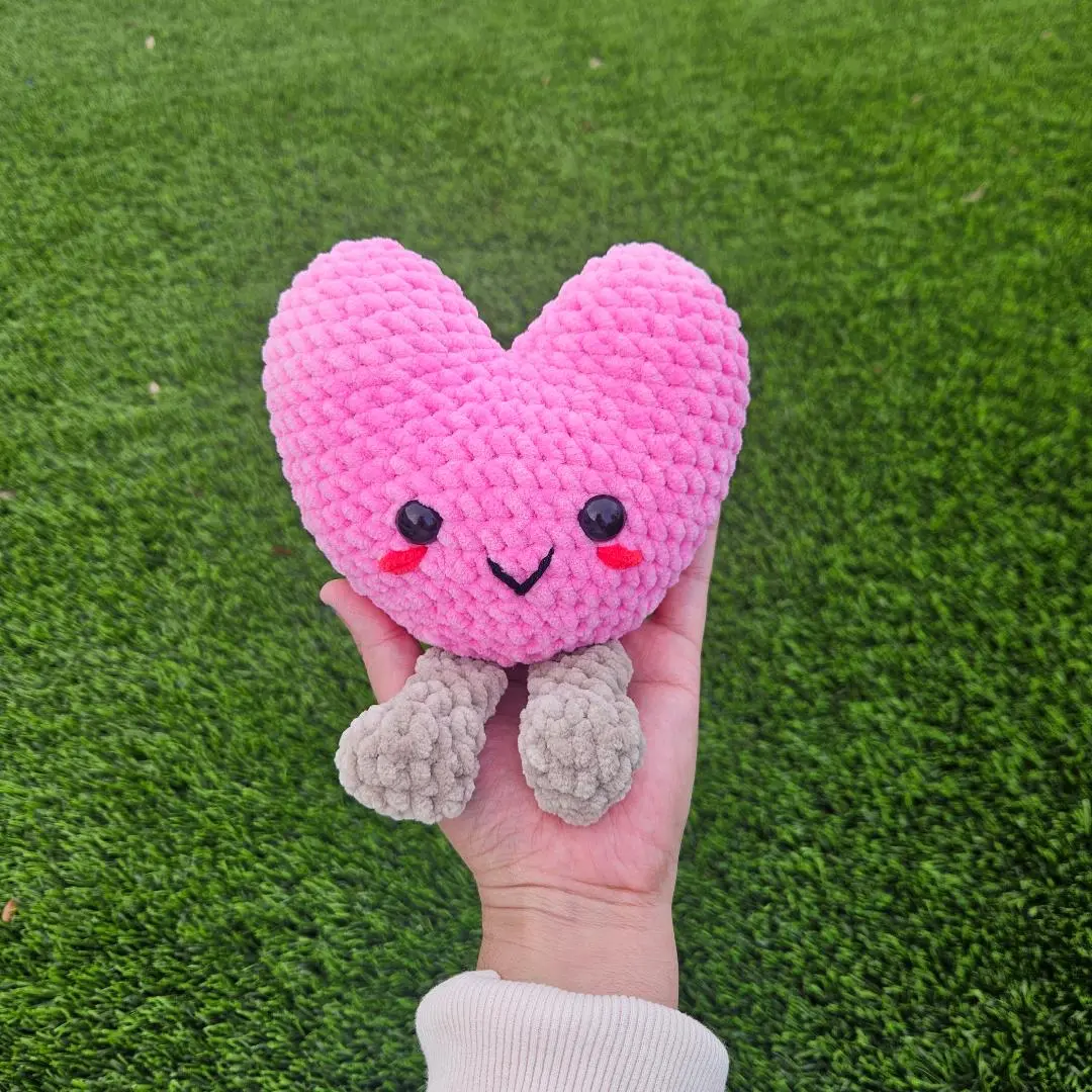 Pink heart Amigurumi