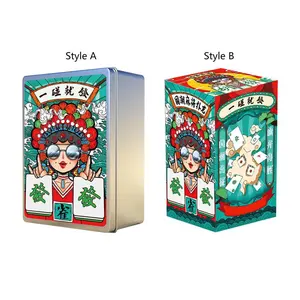 Playing Cards Board Game Family Mahjong with Dice Travel Paper Card Travel