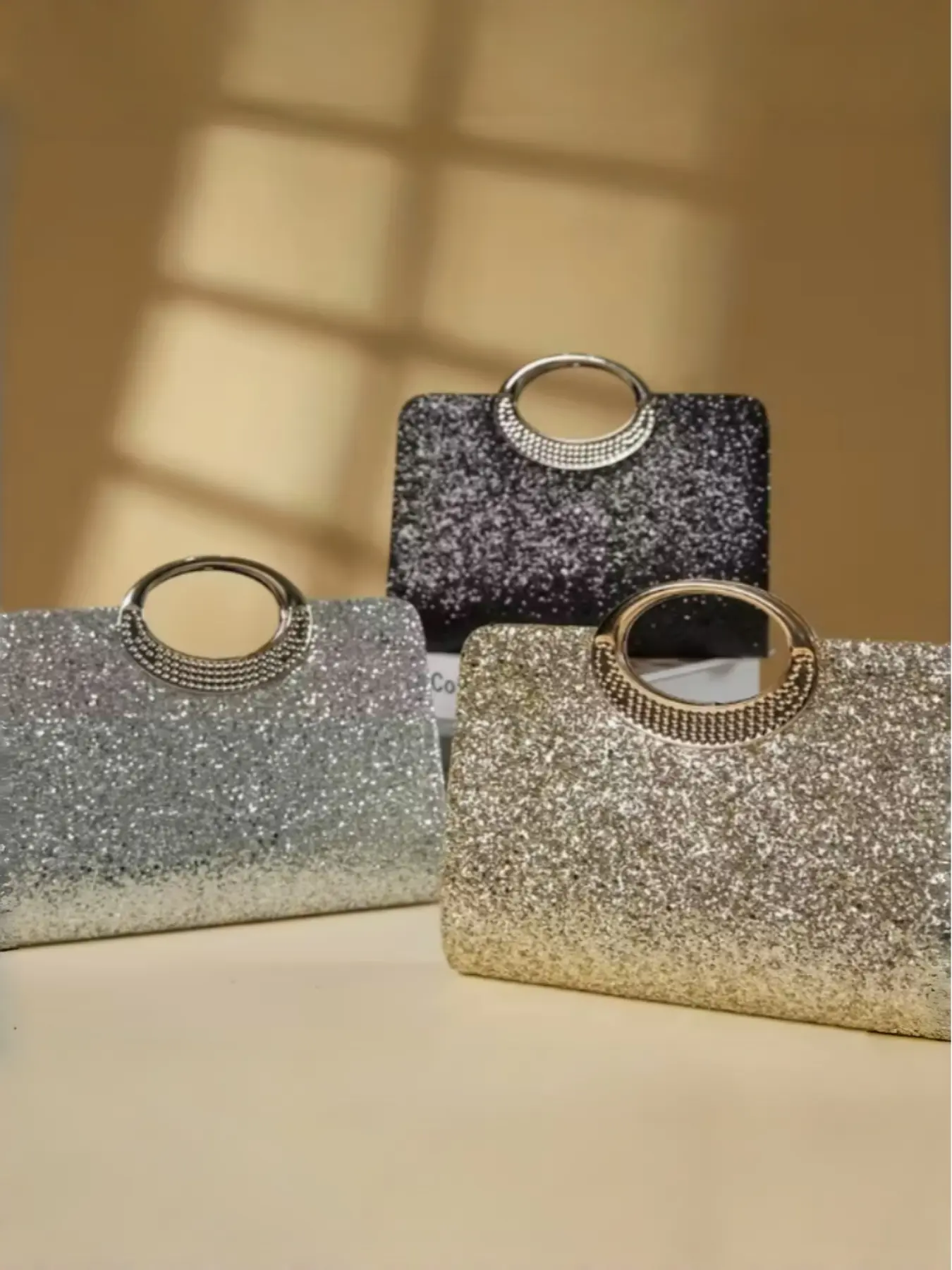 Women's Fashion Crystal Sequins Evening Bag, Luxurious Sparkling Party Clutch, Perfect for Ballroom, Parties, Birthdays, Bridesmaid Handbag, Envelope Clutch, Fashionable Embellished Clutch, Elegant Stylish Purse