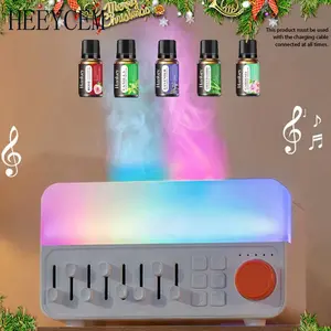 3-in-1 White Noise Machine & Humidifier with 8 Soothing Sounds, USB Power, Timer Function, Color-Changing Night Light, and Raindrop-Style Aroma Diffuser — Bluetooth-Enabled Portable Speaker for Home, Office, Bedroom, and Travel. Five Essential Oils