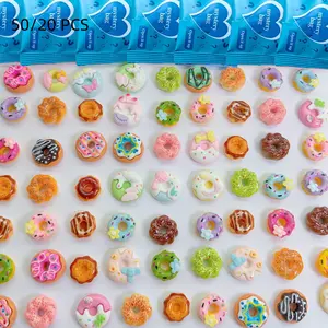 20/50pcs Realistic Artificial Food Toys Dessert Donuts Random Individual Packaging, Kitchen DIY Creative Accessories, Play Kitchen Accessories, Home Decor, Party Gifts