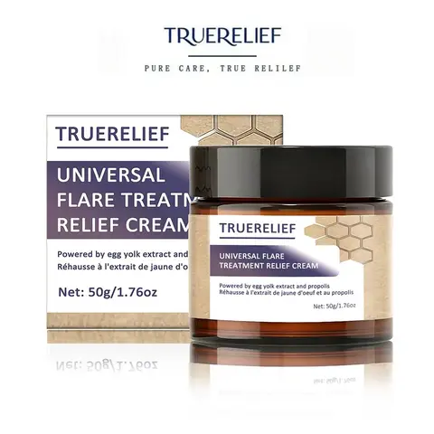 TRUERELIEF Universal Flare Care | Drawing Salve for HS, Boils, Cysts, Hemorrhoids, Pilonidal Cyst, Abscess | Anti-Chafing, Wound Care, Relief for Itching Skin w/Propolis & Egg Yolk Extract 50g
