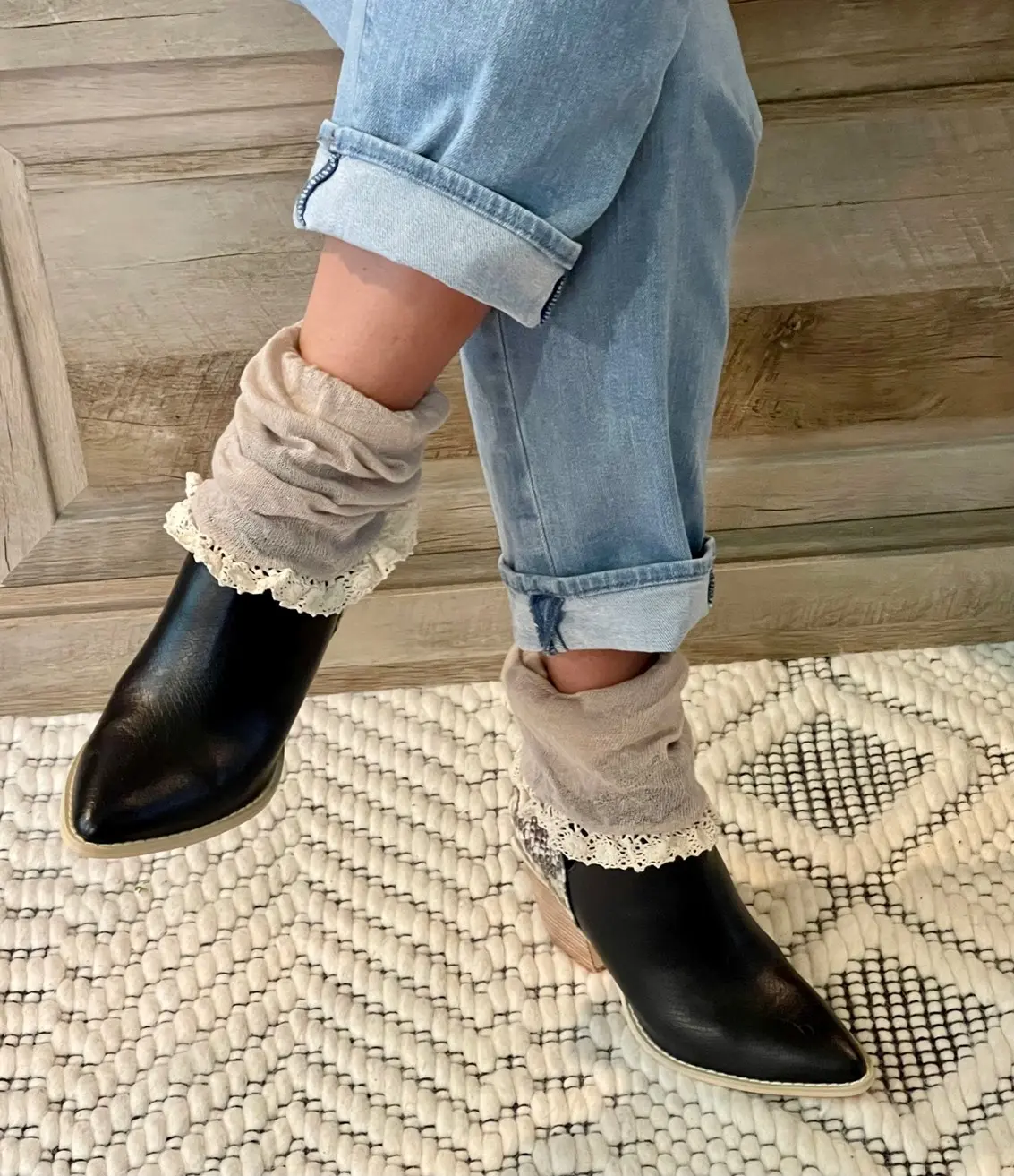 Betsy Lace Knit Sweater Cuff Over-the-Knee Boot Socks with Arch Support – Moisture-Wicking, Sculpted Cushioning, Mesh Ventilation & Knit Slouch Cuff | Fashion Thigh-High Performance Socks for Boots