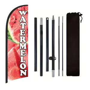 Watermelon Shop Flag, Watermelon Flag Used In Watermelon Shop,Polyester Advertising Flag for Watermelon Shop, with Flag Pole and Ground Stake, Watermelon shop sign, Watermelon banner decoration flag, Watermelon outdoor advertising promotion