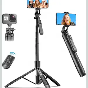 Selfie Stick with Tripod Stand and Bluetooth Remote Control for Smartphones and Action Cameras content creator kit