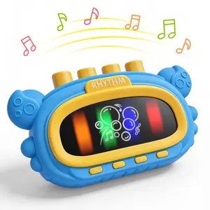 Rhythm Games for Kids, Cartoon Crab Appearance, Portable Concentration Toys, Fast Press Push Game for Kids, Music Lovers Casual Players, Home Travel Parties Game, Ideal Gift for Children