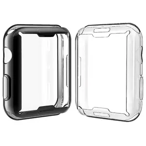 2pcs/set Men Women TPU Full Cover High Definition Ultra Thin Smart Watch Case,Anti-drop Fashionable Casual Screen Protector Cover Protective Shield, For Apple Watch Case 38/40/41/42/44/45/46/49mm, For Apple Watch Series Ultra/SE/11/11/10/9/8/7/6/5/4/3/2/1