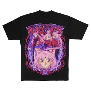 Black Lady T-Shirt, Sailor Moon Villain Anime Graphic Tee, Manga Fan Shirt
