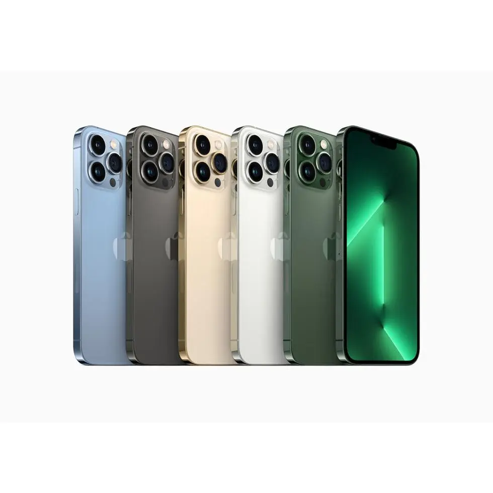 Refurbished Acceptable Unlocked iPhone 13 Pro Max (A2484) Smartphone - All Colors, 1-Year Warranty, Scratch-and-Dent, Ceramic Design, Advanced Camera, GPS, High-Quality Audio, 5G, LiDAR Scan, NFC, Includes Charger