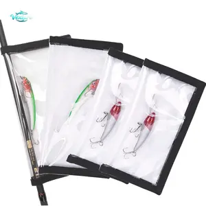 4 Pack Clear Fishing Bait Cover Durable Lure Wraps for Shape Fishing Hooks Reusable Fishing Bait Storage Protector for Saltwater Freshwater Fishing Gear