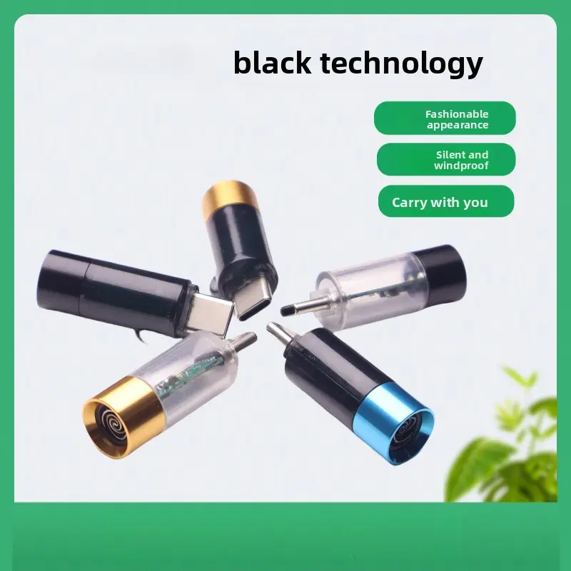 USB-C Electric Lighter - Windproof and Waterproof, Powered by USB-C or Phone Power Bank, Mini Lightweight Design, Activated by Plug-In Power, Auto Shut-Off After 10 Seconds
