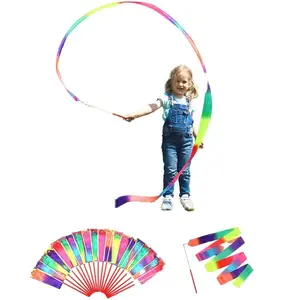 20 Pcs Ribbon Dancing Wands Gymnastics Ribbon Princess Birthday Party Favors for Kids, Boys and Girls Holiday Games, Party Favor Packs, Artistic Gymnastics Twirling Ribbon Stick, Party Gift