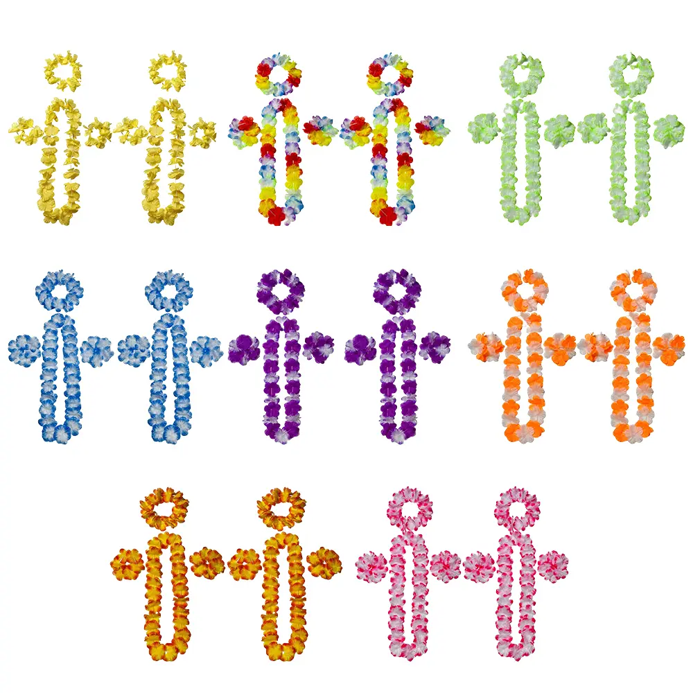 64 Counts Hawaiian Leis, Luau Party Supplies of Elastic Flowers Necklaces, Headbands and Wristbands - Tropical Hawaiian Decorations, Beach Party Decorations, Birthday Party Favors campingessentials