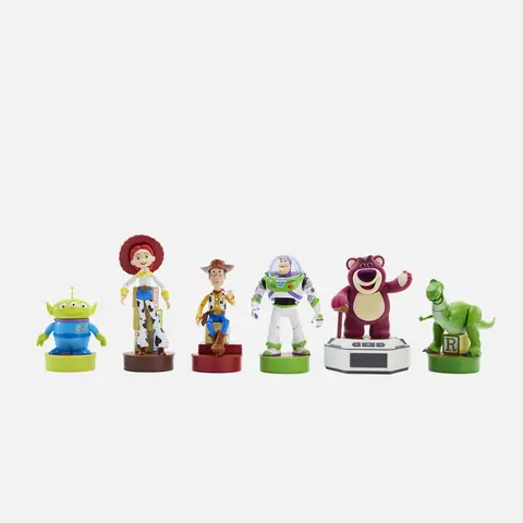 Robosen Officially Licensed Mini Robot - Toy Story Limited Edition Collectible Set with Woody, Jessie Action Figure Doll, Alien, Built-in Batteries, Universal Base System, Indoor Play for Fans