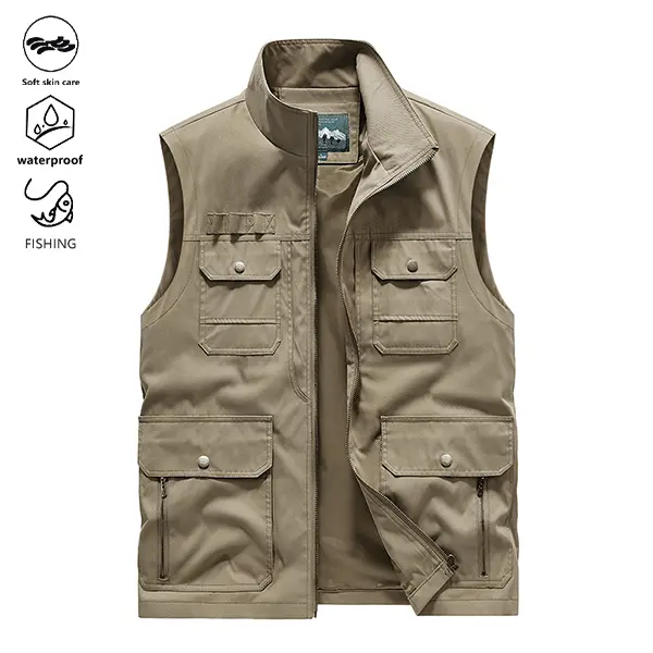 Men's Outdoor Tooling Vest - Multi-pocket waterproof design, breathable fabric, comfortable version, a must for fishing, hiking and outdoor activities