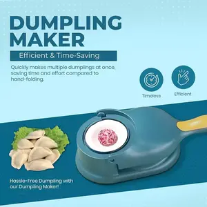 Two-In-One Fully Automatic Manual Dumpling Wrapper Machine, Home Use Dumpling Mold, Dual-Use Design, Easy and Fast Dough Wrapping, Dumpling Maker